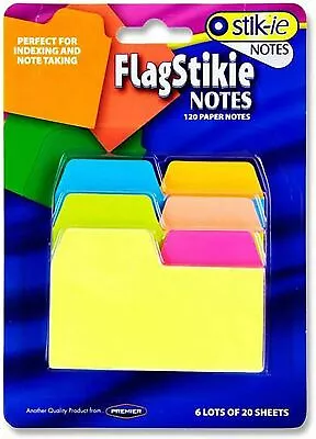 Premier Stationery Stik-ie Notes Index Note Taking Page Sticky Marker Tabs • £3.25