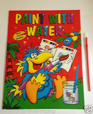 Paint With Water A4 Book & Brush Colouring Book With Magic Paints Just Add Water • £3.10