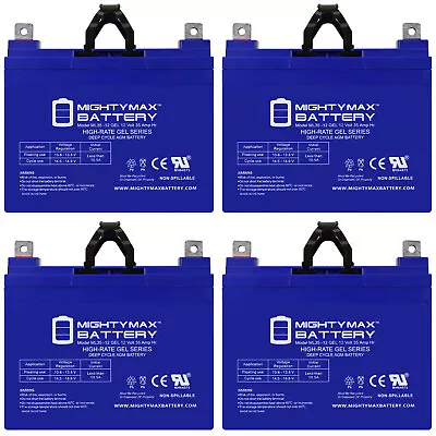 Mighty Max 12V 35AH GEL NB Battery Replaces Everest Jennings AGM1248T - 4 Pack • $329.99