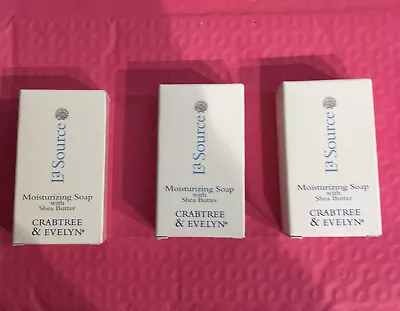 Crabtree & Evelyn La Source Moisturizing Soap Shea Butter  1.05 Oz  - Lot Of 3. • £18.80