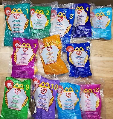 1999 McDonald Ty Beanie Babies Complete Set 1-12 New In Original Package SEALED  • $5.28