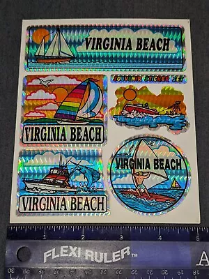 Vintage 1980's - Virginia Beach - VA - Souvenir Prism Stickers • $2