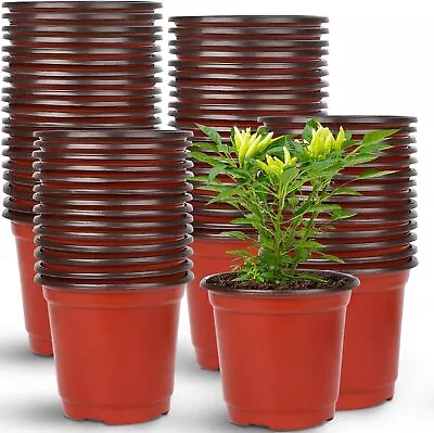 Pack Of 200 Plant Pots Plastic Garden Nursery Seedling Flower Plant Pots 9cm • £10.99