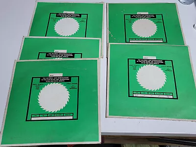 Lot Of 5 12  Carbide Circular Saw Blades By Meeks & Tuthill Vintage Sharp/Sealed • $350
