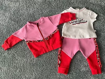 Ted Baker Baby Girl Tracksuit Outfit Set With Top - 0-3 Months/62 Cm • £10.90