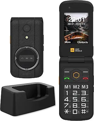 AGM M8 Flip 4G Rugged Feature Phone Large Button Large Icon Basic Phone • £71.99