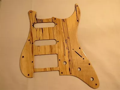 Carved Natural Color Spalted Maple Wood SSH GUITAR Pickguard #4189 • $18.99