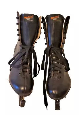 MACGREGOR BLACK LEATHER FIGURE SKATES MEN SIZE 11 Vintage • $34.99