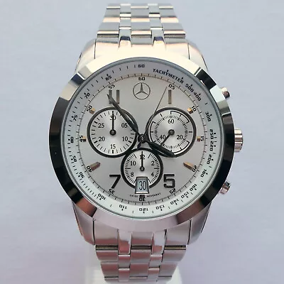 Mercedes Benz Classic Sport Car Accessory Swiss Design Luxury Chronograph Watch • $471.75