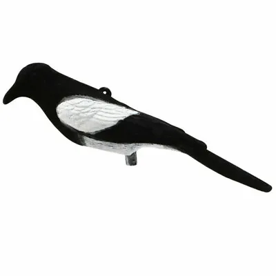 Flocking Magpie Hunting Bait Trap Garden Decoration Realistic Decoy Protect Crop • £17.66
