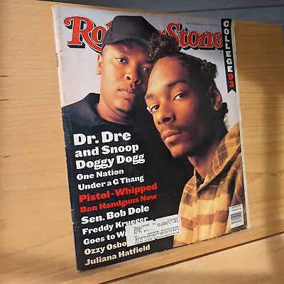 Rolling Stone Magazine Issue 666 September 30 1993 Dr. Dre And Snoop Doggy Dogg • $24.95