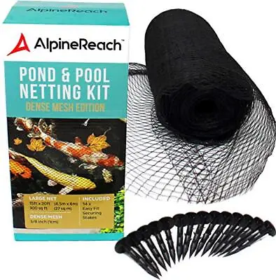 Koi Pond Netting Kit 15 X 20 Ft Black Heavy Duty Woven Fine Mesh Net Cover • $37.78