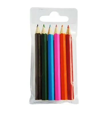6 Pack Half Size Sharpened Colouring In Pencils Bulk Lot 100 250 500 Or 1000 • $555