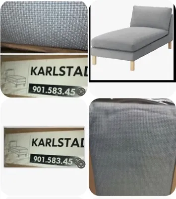 IKEA Karlstad Korndal Medium Gray Chaise Lounge “Longue” Freestanding NEW Tweed • £180.48