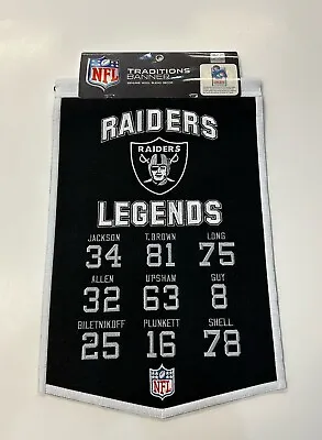 Oakland Raiders NFL Winning Streak Embroidered Legends Traditions Banner! • $70