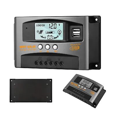100A Amp Solar Panel Regulator Battery Charge Controller MPPT 12V/24V Dual USB • £16.58