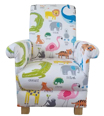 Harlequin Animal Magic Fabric Child's Chair Kids Armchair Tigers Nursery Bedroom • £163.64