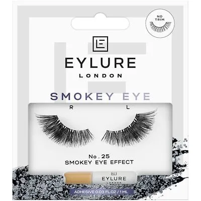 Eylure False Eyelashes With Lash Glue - Smokey Eye 25 - Flared Faux Eyelashes • £7.75