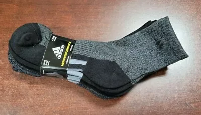 Adidas Men's Performance High Quarter Socks 4 Pair AEROREADY COMPRESSION Sz 6/12 • $20.99