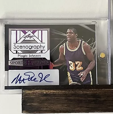 2023 Leaf Sports Heroes Scenography Magic Johnson Auto 1/1 One Of One • $150