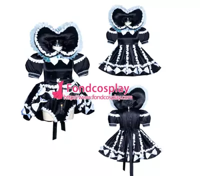 Sissy Maid Satin Dress Lockable Uniform Cosplay Costume • $34.52