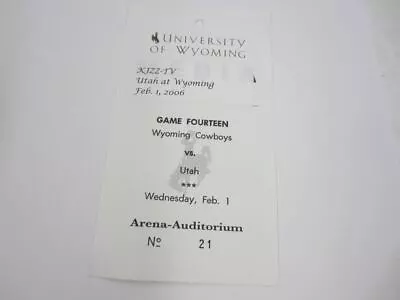 #152 UNIVERSITY OF WYOMING COWBOYS Vs UTAH Press Pass Media Credential • $9.99