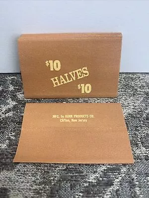 (10) Vintage New Jersey USA $10 Halves Flat Tubular Roll Coin Wrappers Wild West • $10