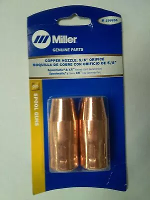 Miller 198855 Copper Nozzle 5/8 In Orifice Tapered Roughneck C- Series2 Pack • $48.31