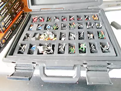 Warhammer/40000. Games Workshop. Black Carrycase With 2 Trays Of Plastic Figs • £39.99