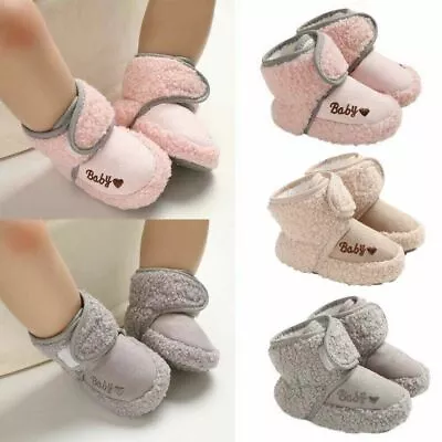 Infant Baby Girls Boys Toddler Anti-slip Warm Slippers Socks Crib Shoes Boots • £4.88