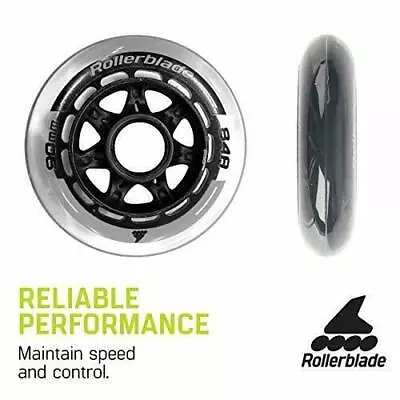 Rollerblade In-Line Skate Wheels (8) Pack - 80 84 Or 90 Mm Clear Wheel Packs • $58.29