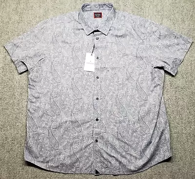 UNTUCKit Morrell Shirt Mens 3XL Blue Floral Print Short Sleeve Button Up New • $39.99