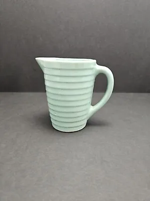 Monmouth Stoneware Pitcher Sea Foam Green Ribbed  • $13.49