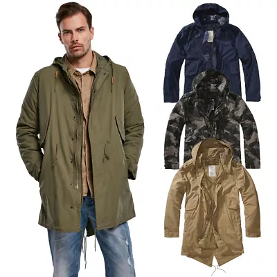 Brandit M51 US Parka Jacket Coat Between-Seasons Hood Military Fishtail Men • $137