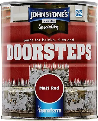 Paint For Bricks Tiles And Doorsteps - Matt Red 750Ml • £15.18