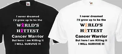 Cancer Support T-shirt Upto 5XL FREE UK POST - 25% To Cancer Research • £20