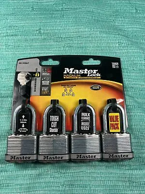 New Master Lock 4Pk 1-3/4 Mag Lg Padlock E5 • $39.99