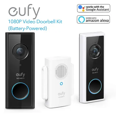 Eufy Wireless Video Doorbell 1080P Security Camera Smart Intercom W/ Wi-Fi Chime • $65