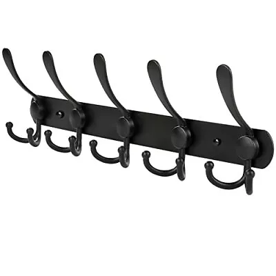 Wall Mounted Coat Rack 5 Triple Hooks For Bathroom Entryway Towel Hanger • $16.21