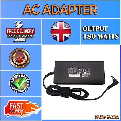 POWER SUPPLY UNIT 180W 5.5MM X 2.5MM PIN FOR MSI GAMING GE63 8RE RAIDER • £49.95