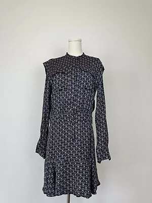 Reiss Kerry Geometric Print Flippy Dress Sz 6 • $43