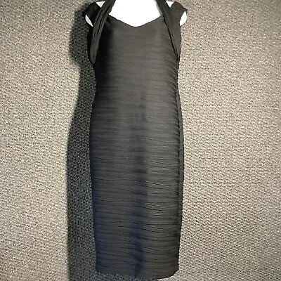 £10 • Buy ASOS Womens Dress Size 14 Plain Black Sleeveless V Neck 