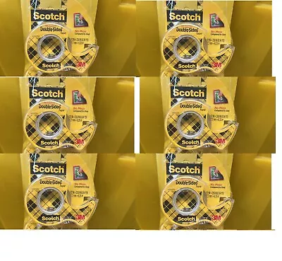 £11.73 • Buy Scotch Double Sided Tape 1/2  X 250  - 6 Rolls Total