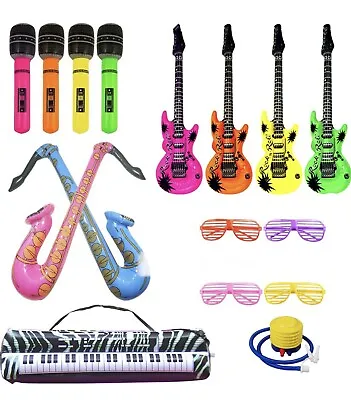 £28.99 • Buy TUPARKA 30PCS Inflatable Guitar Saxophone Microphone Inflatable Rock Star Toy