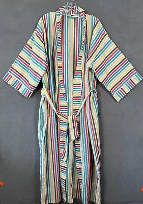 Christian Dior Monsieur Robe Adult One Size Rainbow Striped Lightweight Cotton • $39.99