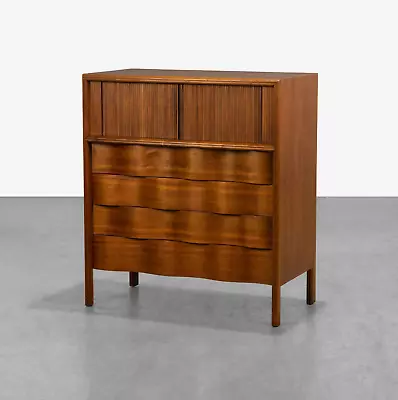 Edmond Spence Wave Front Highboy Dresser Chest Of Drawers Vintage Edmund Spence • $3499