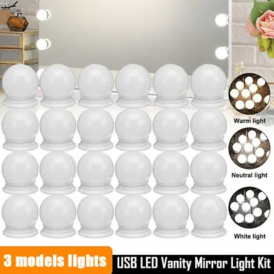 Style LED Bulbs Vanity Makeup Dressing Table USB Mirror Lights Kit__- • $10.49