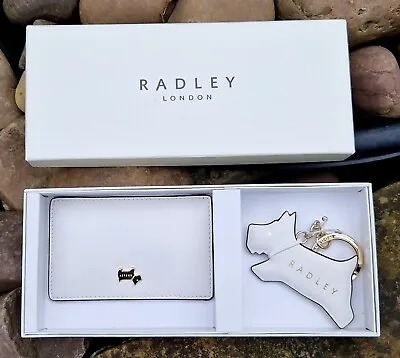 RADLEY London XED Travelcard Holder Keyring Fortune Street Light Natural Ladies • £44.99