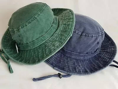 £10.99 • Buy Mens Aussie Safari Outback Sun Hat Navy Green Cotton Bush Bucket 58 69 60 61cm