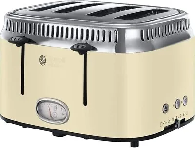 £54.99 • Buy Russell Hobbs 21692 Retro 4-Slice Toaster, Cream, New & Sealed
